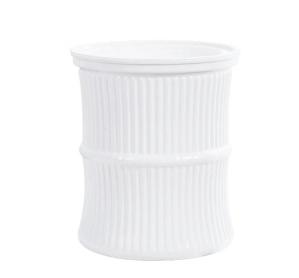 Ghiveci hidroponic 12,5 x 10,5 cm Ghiveci dublu stratificat cu auto-udare pentru plante de interior alb