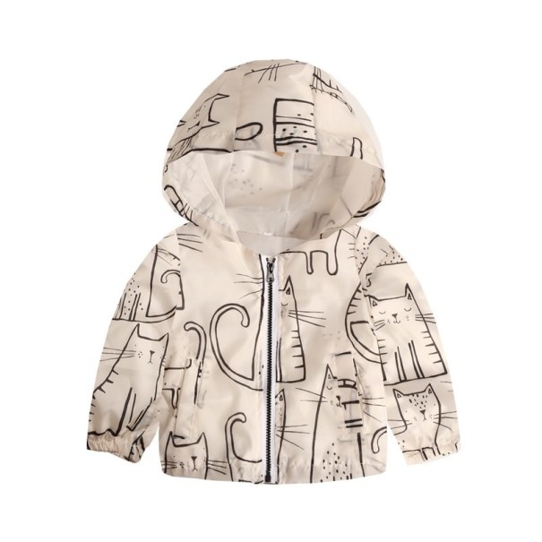 Giacca a vento bambina J1884 crema 5