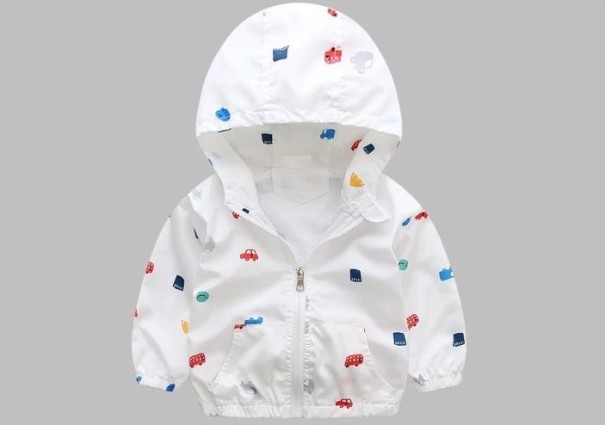 Giacca a vento per bambini J3044 bianco 6