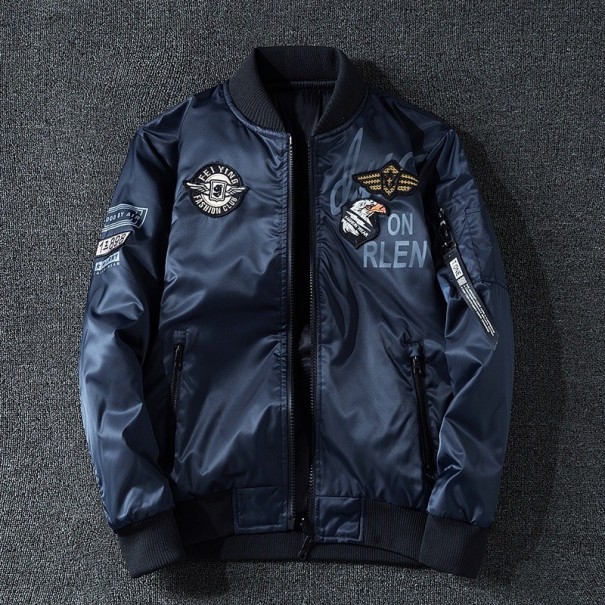 Giacca bomber da uomo F1133 blu scuro XS 1