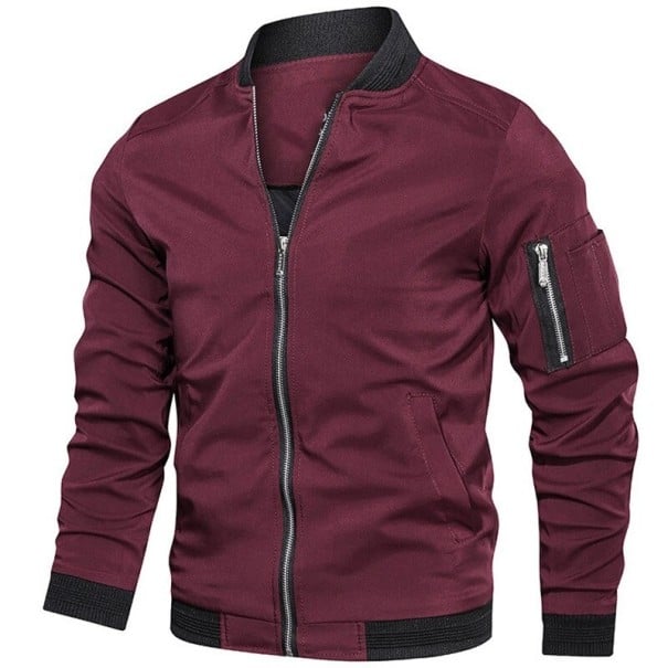 Giacca bomber da uomo S118 bordeaux M