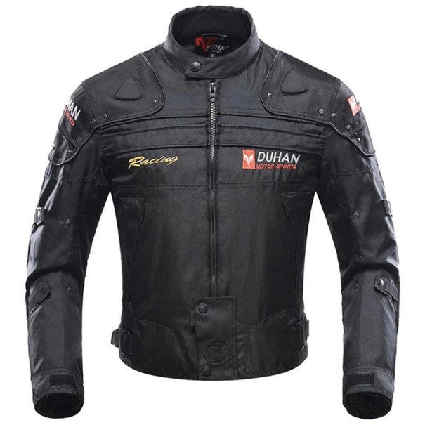 Giacca da motociclista da uomo con protezioni Giacca protettiva per moto con ventilazione Giacca sportiva regolabile per la guida in moto nero S