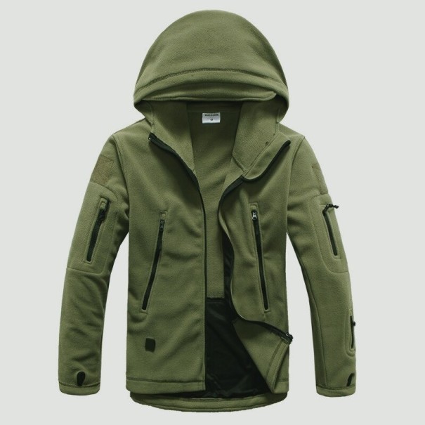 Giacca in fleece da uomo A1822 verde militare XL