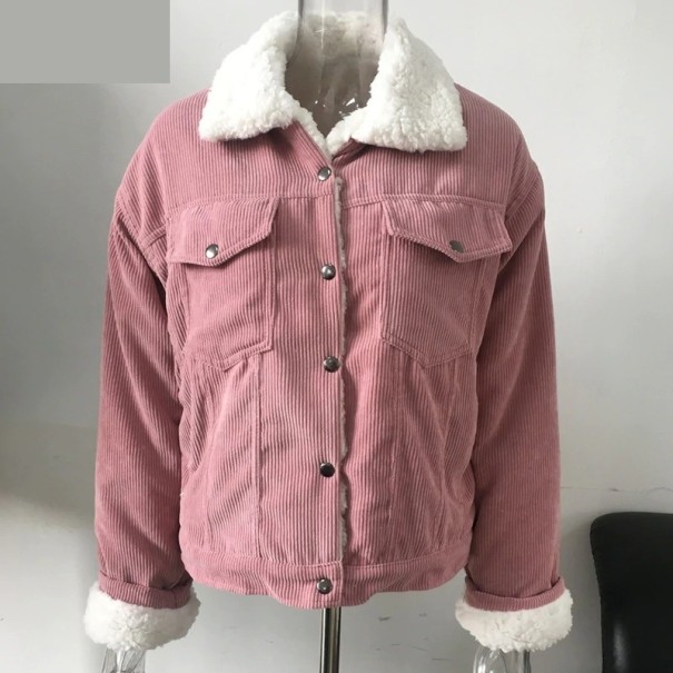Giacca invernale da donna con fodera rosa antico M