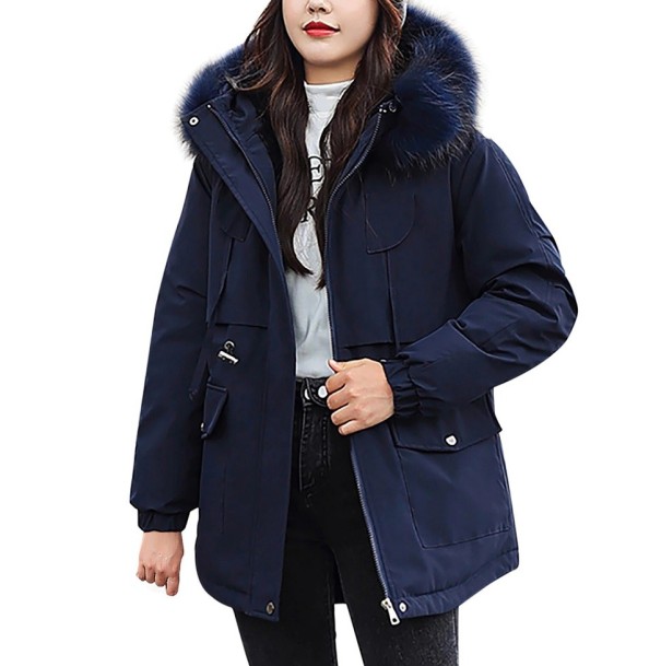 Giacca invernale da donna P1788 blu scuro XS