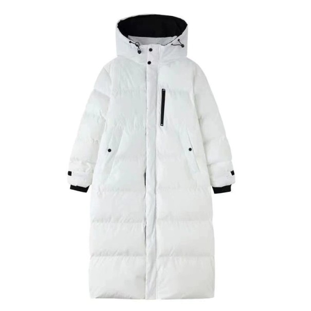 Giacca invernale lunga da donna P2568 bianco XL