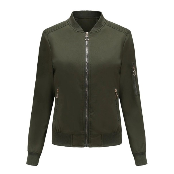 Giacca primavera donna P1723 verde militare XL