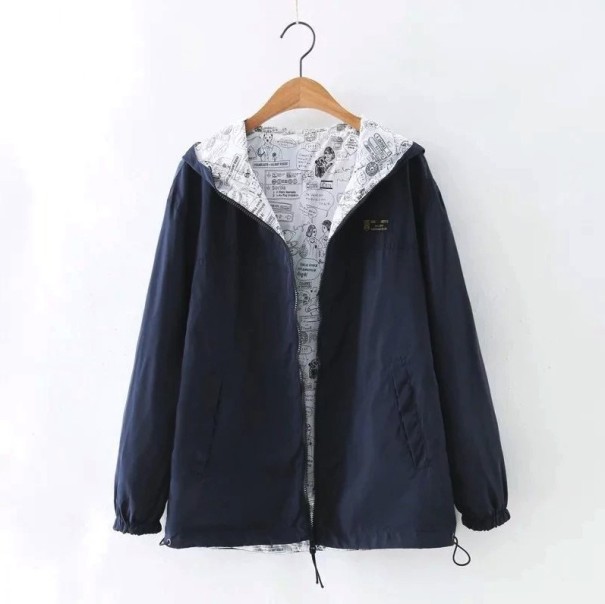 Giacca reversibile da donna J801 blu scuro M