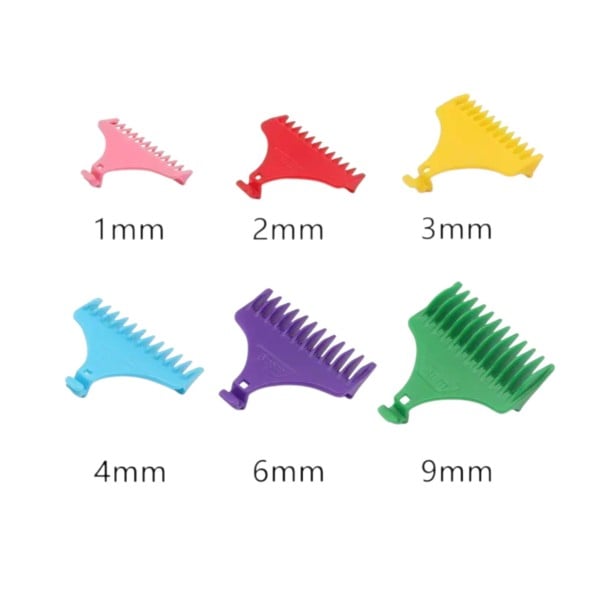 Gidskammen voor haartrimmers 1 tot 9 mm Universele kamaccessoires Kleurrijk Kappersaccessoires voor korte kapsels en overgangen 1