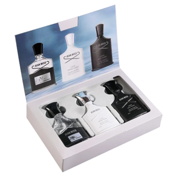 Gift Set of Men's Eau de Toilettes 3x 30 ml Light Citrus Marine Spicy Woody Fragrance Day and Evening Perfume Long Lasting 1
