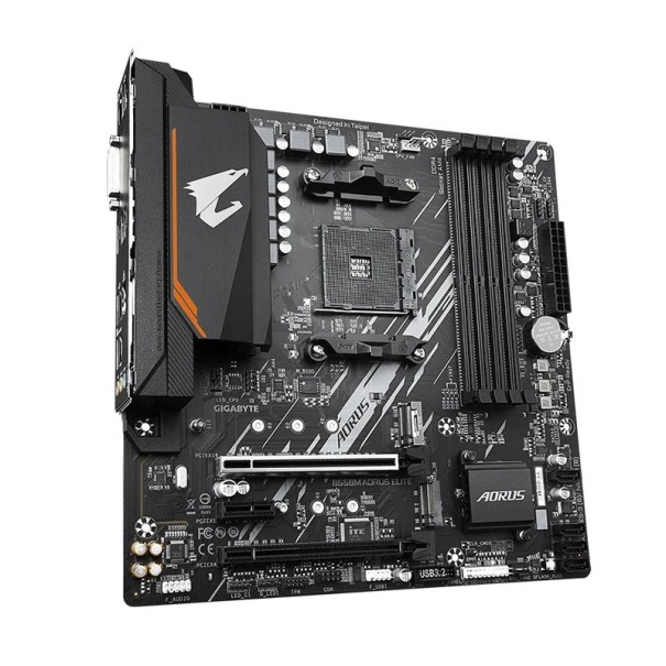 GIGABYTE B550M AORUS ELITE Micro-ATX základní deska AM4 pro Ryzen 5000 4000 3000 DDR4 dvoukanálová SATA3 M.2 244x244mm 1
