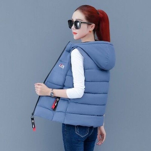 Gilet autunnale da donna P1450 blu L