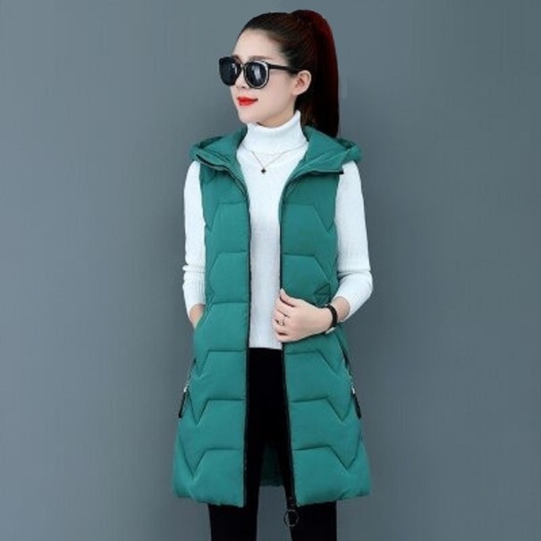 Gilet d'automne pour femmes P1359 vert foncé M