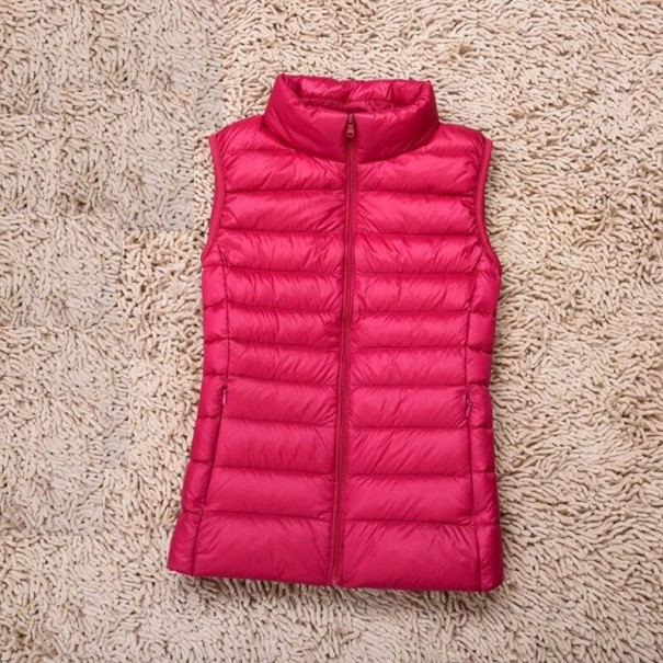 Gilet da donna in piuma A1864 rosa scuro XS