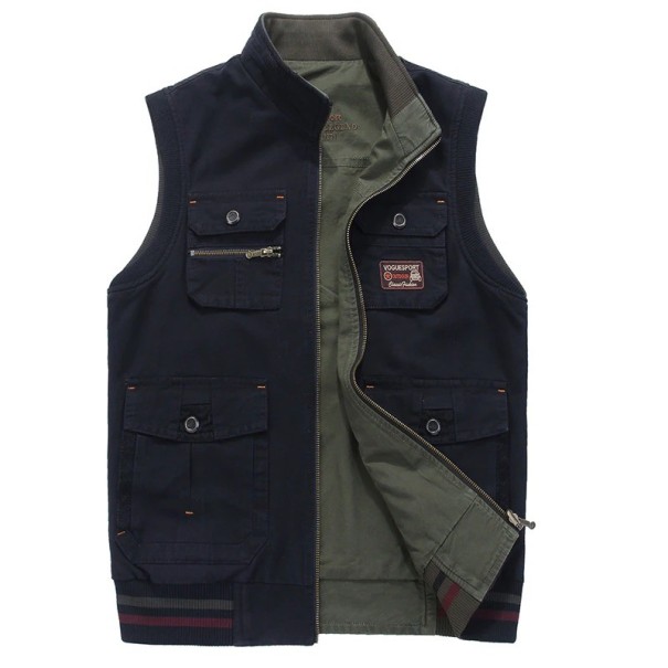 Gilet da Uomo F1157 blu scuro S