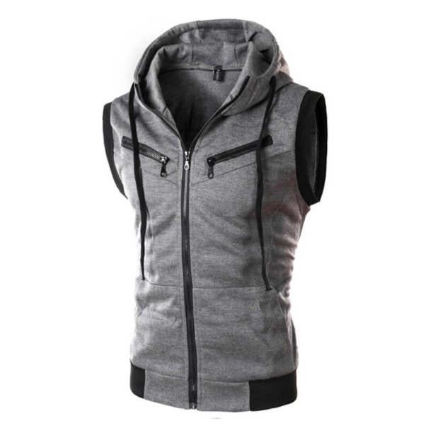 Gilet da uomo in cotone J2039 grigio scuro L
