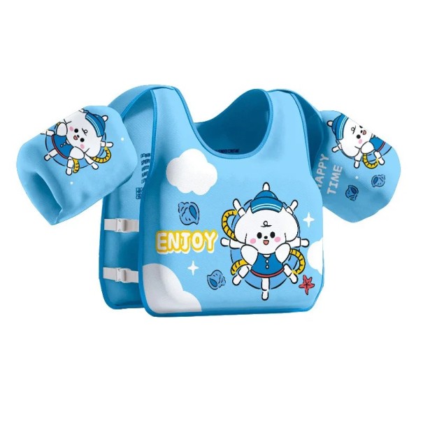 Gilet de natation pour enfants avec manches Capacité 25 kg Mousse EPE et nylon Boucle double Gilet de natation sécurisé pour enfants 1