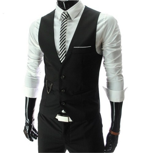 Gilet de soirée pour homme - Noir L