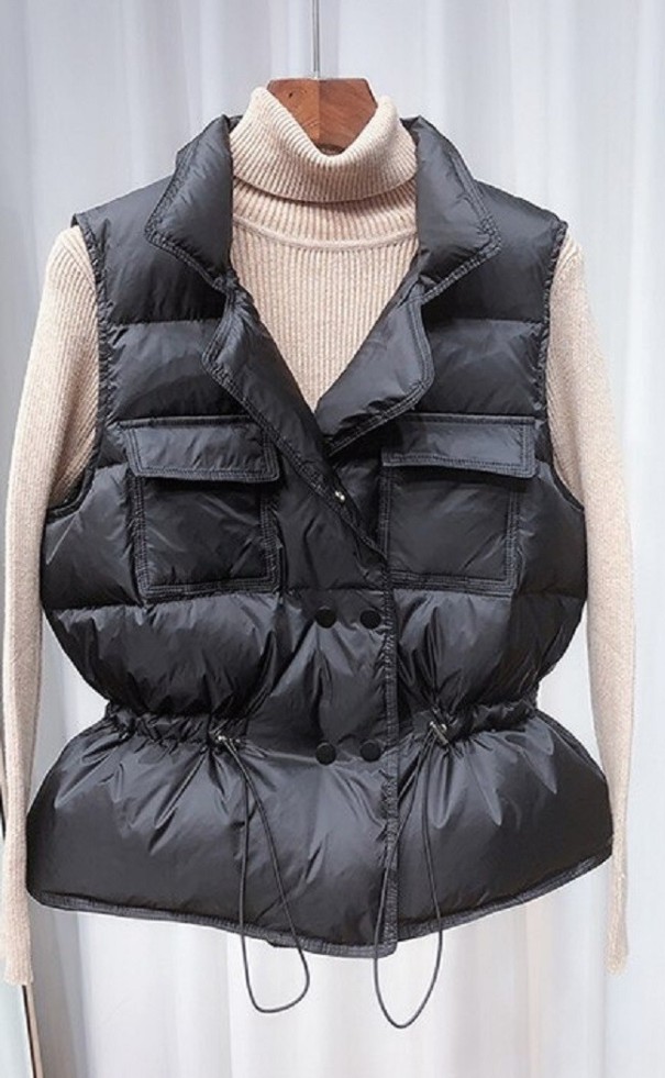Gilet en duvet pour femmes noir XS