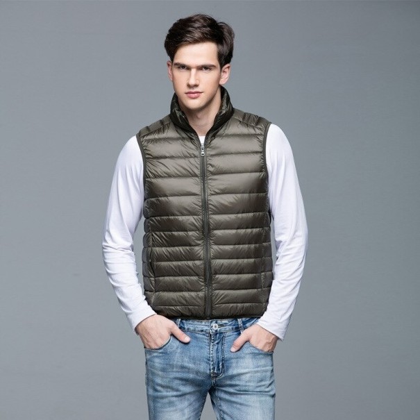 Gilet en duvet pour homme S105 vert armée XS