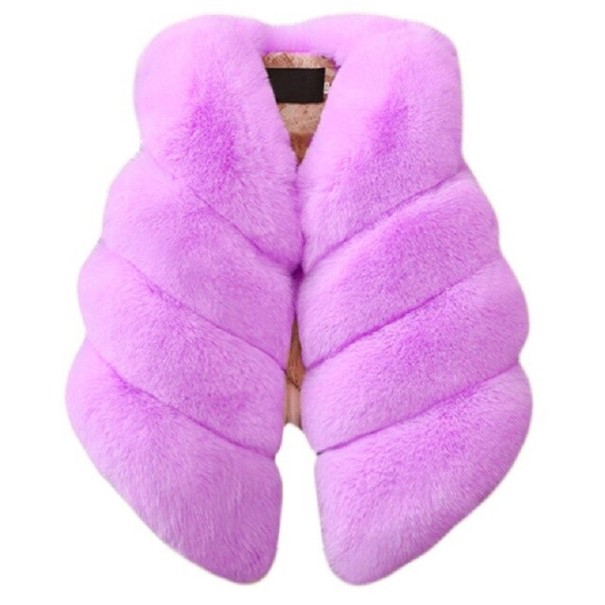Gilet en fourrure pour fille L1872 violet clair 5
