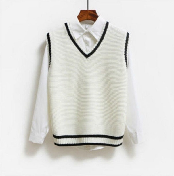 Gilet en tricot pour femmes P2067 blanc M