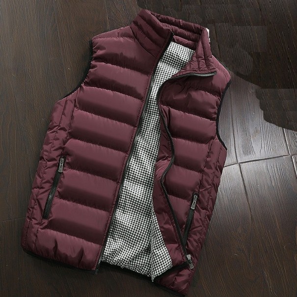 Gilet imbottito da uomo rosso scuro S