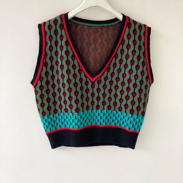 Gilet lavorato a maglia da donna P1444 3