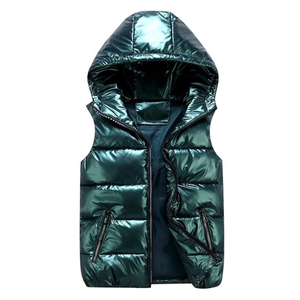 Gilet matelassé pour enfants L1873 vert foncé 14