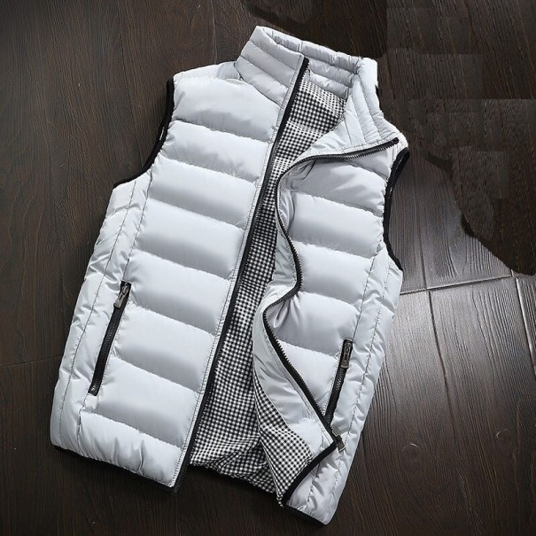 Gilet matelassé pour homme gris clair XS