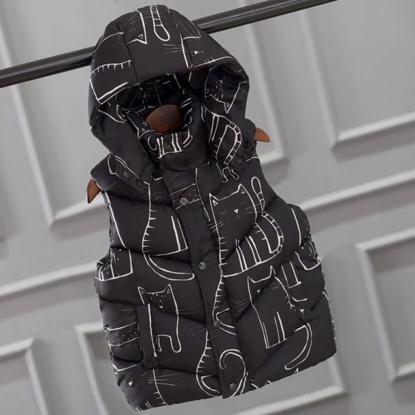 Gilet per bambini con gatti L1965 nero 5