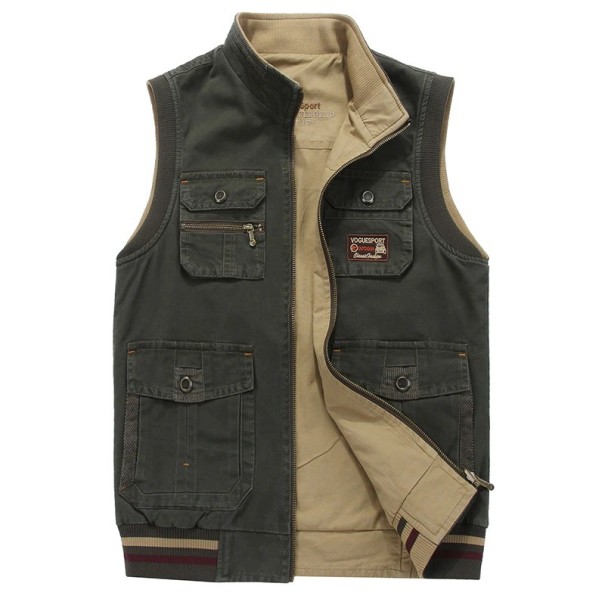 Gilet pour homme F1157 vert armée L
