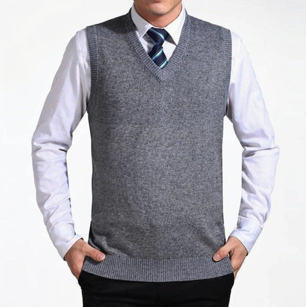 Gilet pour homme F186 gris foncé L