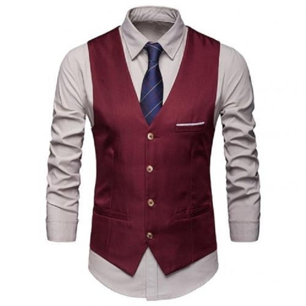 Gilet pour homme F359 bordeaux S
