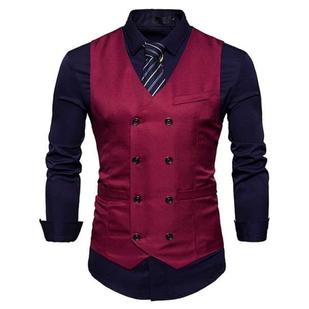 Gilet pour homme F395 bordeaux XXS