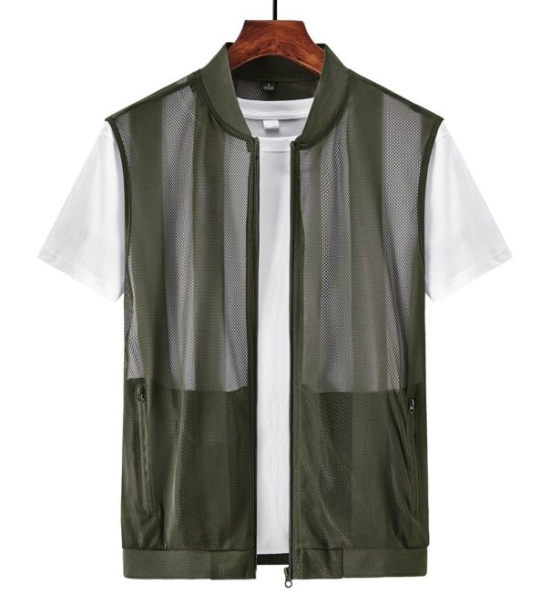 Gilet transparent pour homme vert armée S