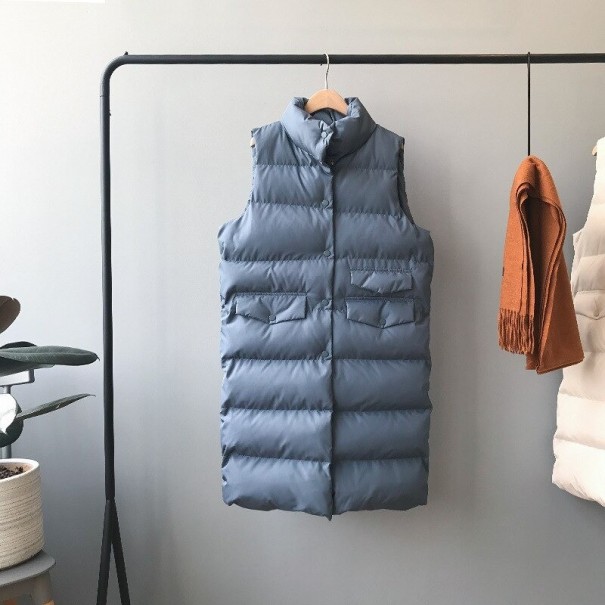 Gilet trapuntato da donna P1411 blu M
