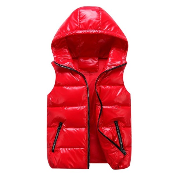 Gilet trapuntato da donna P1486 rosso S