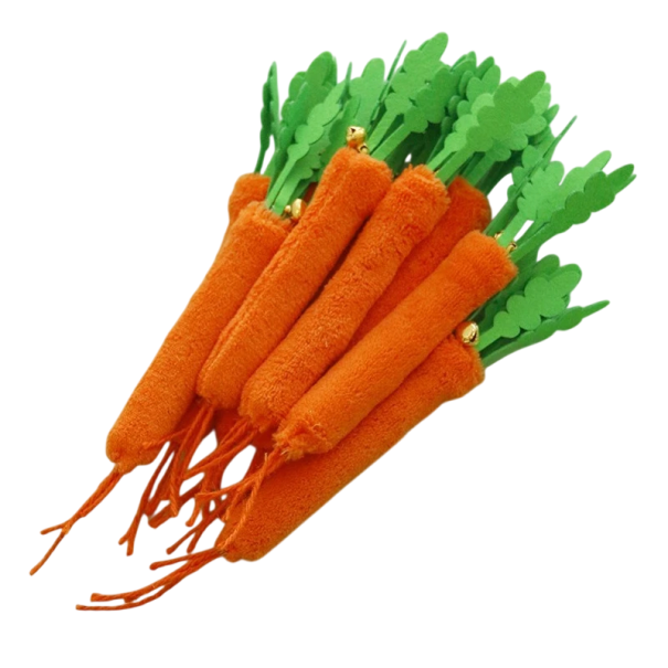 Giocattolo da masticare per gatti 22 cm Forma di carota con sonaglio Giocattolo interattivo per gattini e gatti adulti 1