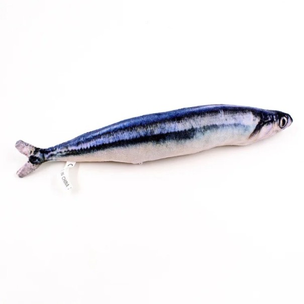Giocattolo di peluche per gatti Pesce Saury 20 cm Giocattolo da mordere per gatti Graffiatoio interattivo e masticabile Peluche morbido per gatti 1
