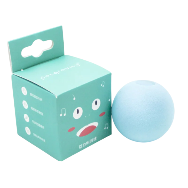 Giocattolo per gatti diametro 50 mm Palla sonora che emette suoni di animali Giocattolo divertente per gatti Giocattolo stimolante per gatti di tutte le età blu