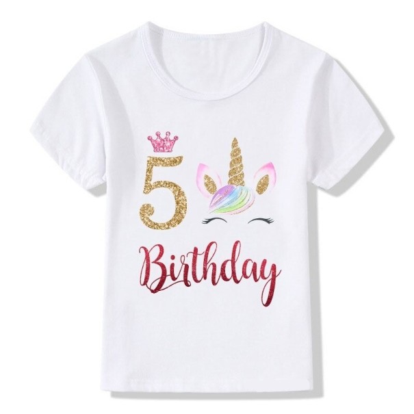Girls' Birthday T-Shirt B1566 8 A