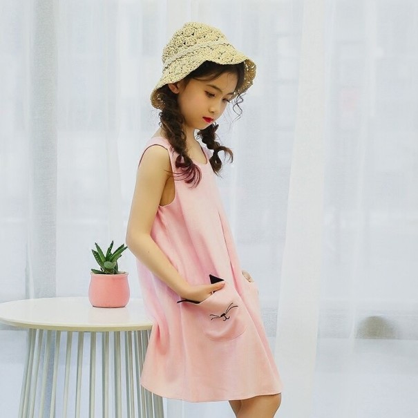 Girls' Dress N279 light pink 4