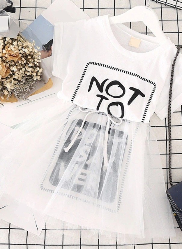 Girls' Dress N412 white 4