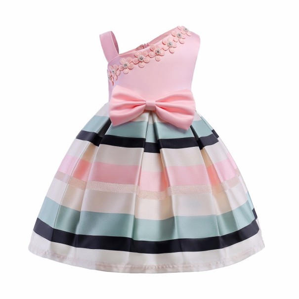 Girls' Evening Dress with Flowers J1287 light pink 3