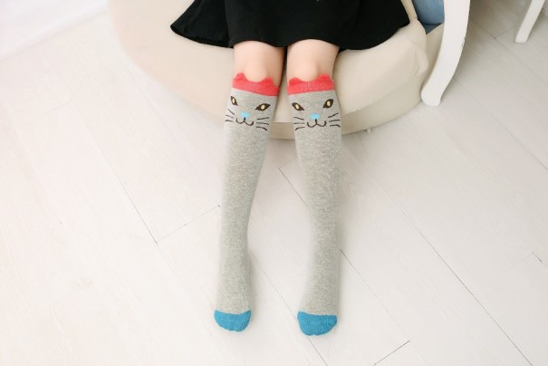 Girls' Knee-High Socks with Animals 5