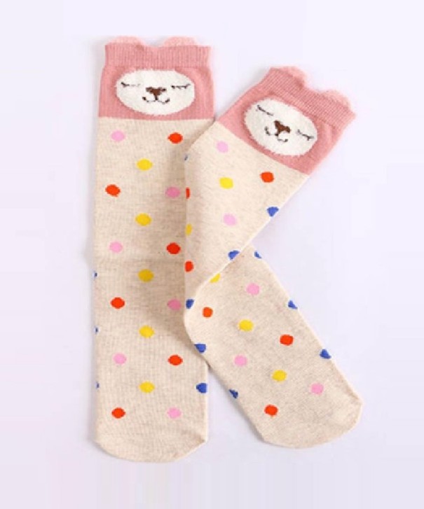 Girls' Knee-High Socks with Animals 7