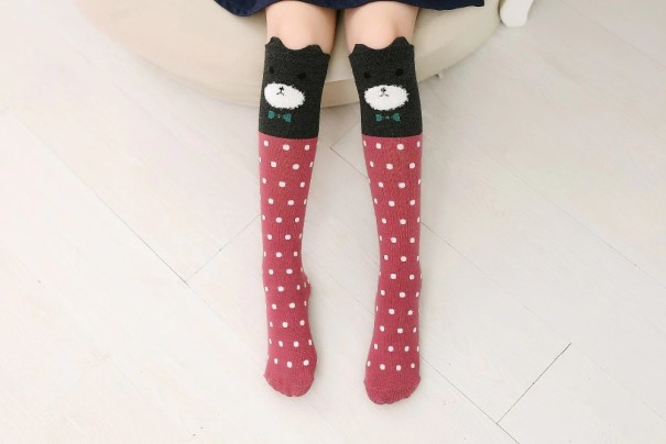 Girls' Knee-High Socks with Animals 9