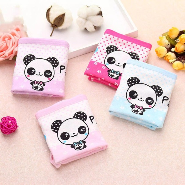 Girls' Panda Knickers - 4 Pack 6-7 years