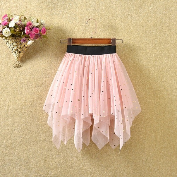 Girls' Skirt with Glitter L1072 pink 6-12 months